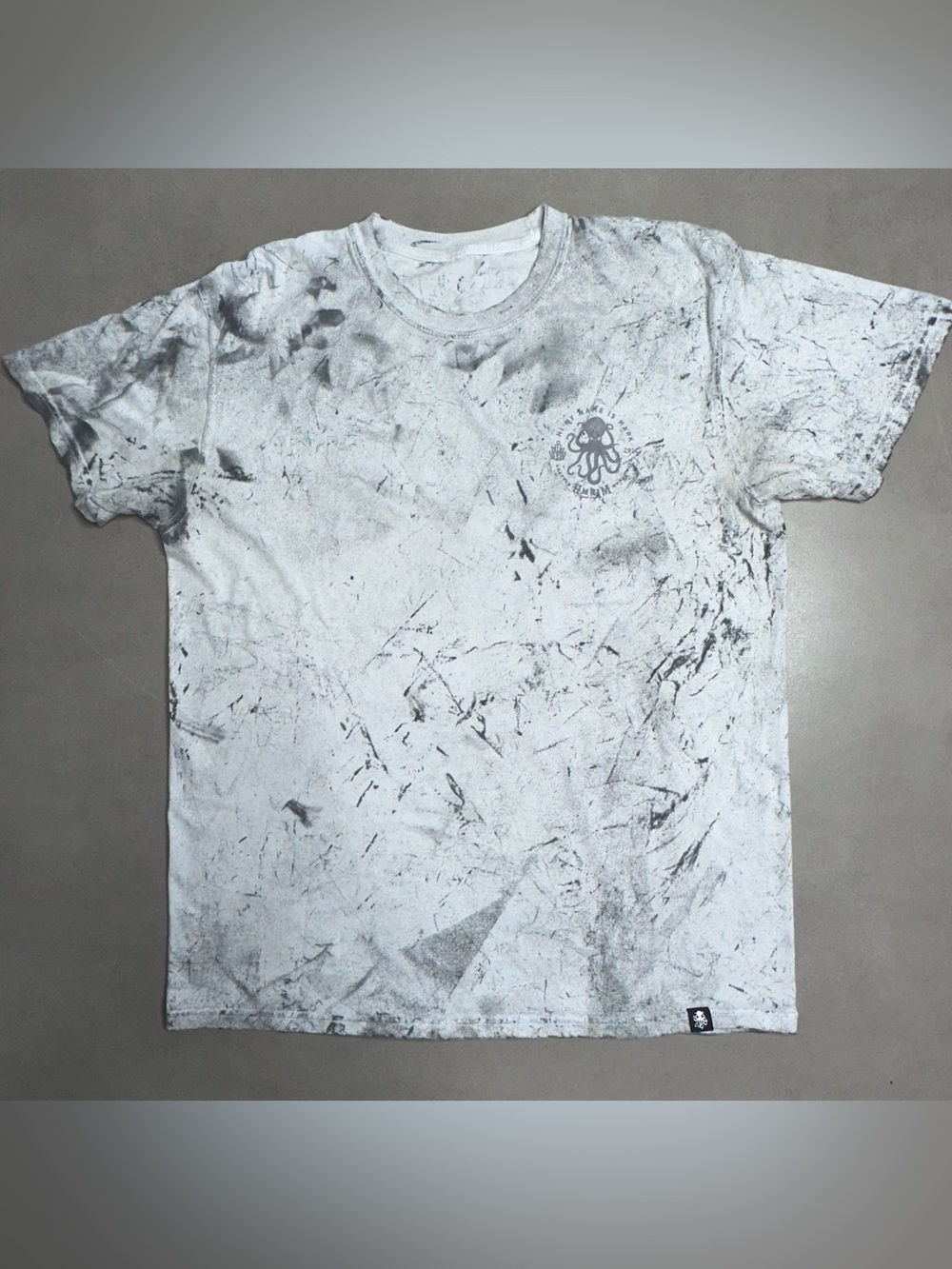 HMNIM Hi My Name Is Mark Marbled Logo T-Shirt - Lrg